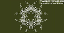 free vector Design elements - Decorative free vector on the green background