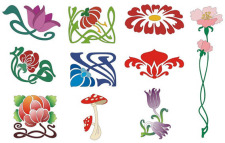 free vector Design elements - Colourful Flowers free vector