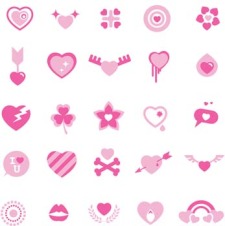 free vector All about love in pink mode vector