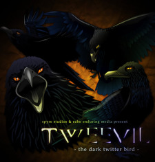 free vector Tweevil - The Dark Twitter Bird