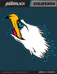 free vector Tattoo-inspired eagle head illustration