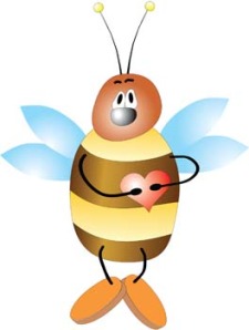 free vector Bee With Hear