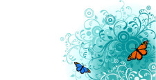free vector Flowers and Butterfly free vector