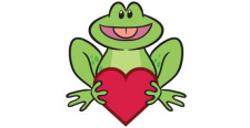 free vector Frog and heart vector