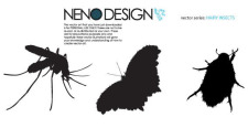 free vector Insect silhouettes
