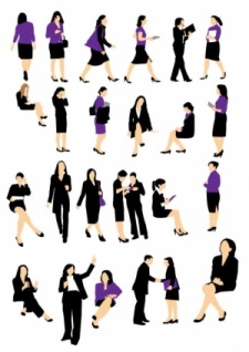 free vector Vector Business woman