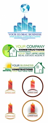 free vector Real Estate Construction Business Logos