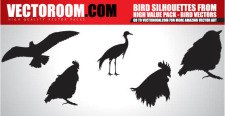free vector Birds silhouettes vector