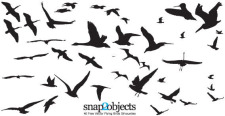 free vector Flying birds silhouettes
