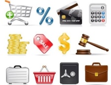 free vector Shopping and Business Icons