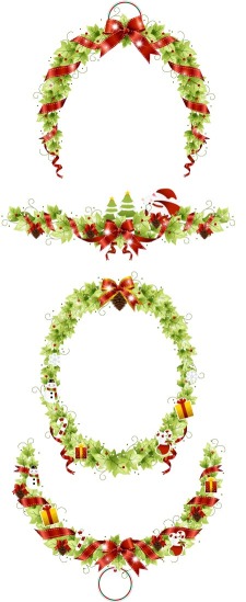 free vector Christmas Wreaths Decoration