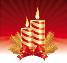 free vector Christmas candles