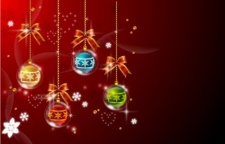 free vector Christmas Balls Decoration Vector Background