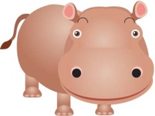 free vector Hippopotamus vector 3