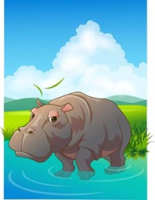 free vector Hippopotamus vector 6