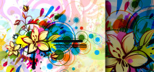 free vector Colorful Flower Background Vector