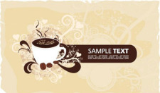 free vector Banner with coffeecup