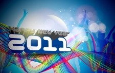 free vector Happy New Year 2011 Template New Year Background