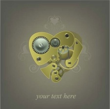 free vector Mechanical heart background
