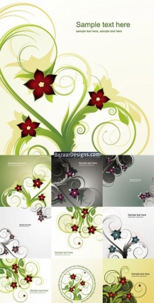 free vector Abstract floral background 2