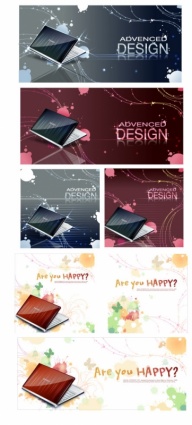 free vector Notebook on abstract background
