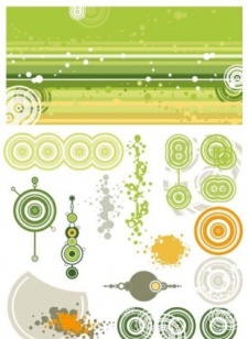 free vector Green background and design elements