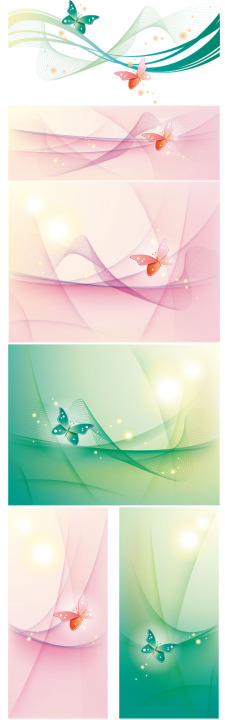 free vector Abstract background with butterfly