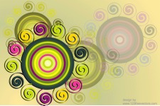 free vector Swirl & Circle Background
