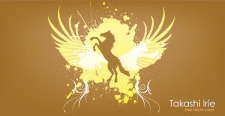 free vector Golden Horse background vector
