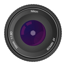 free vector Lens Vector Nikon AF NIKKOR 50mm f/1.8D