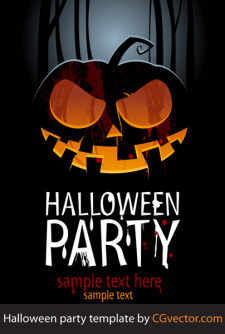 free vector Halloween Vector Party template