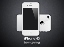 free vector IPhone 4S white free vector