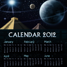 free vector Mayan 2012 Calendar