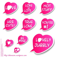 free vector Valentine Sticker Set