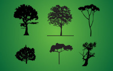free vector Tree Silhouette Pack