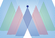 free vector Christmas tree with lines