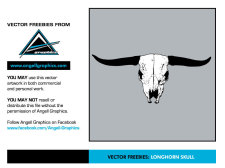 free vector Longhorn Skull Vector