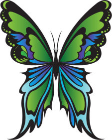 free vector Green Butterfly Vector