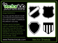 free vector Vector Shields