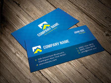 free vector Cool Blue Business Card Template Vector