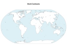free vector World Continents Map Vector