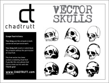 free vector Human Skulls 3