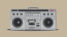free vector Free Detailed Boombox Vector