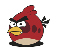 free vector Red Angry Bird Vector