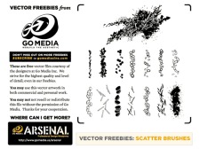 free vector 14 Free Scatter Brushes