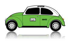 free vector Taxi (Mexico City Cab) Vector
