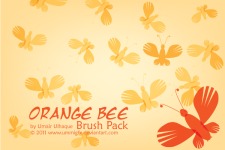 free vector Orange Bee Brush