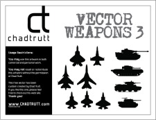 free vector Tanks and Plane Silhouettes