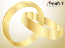 free vector Wedding Gold Rings Vectors