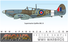free vector Supermarine Spitfire MkIII vector